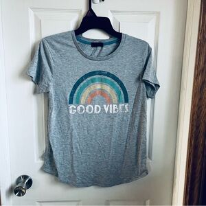 Gray Good Vibes Graphic Tee